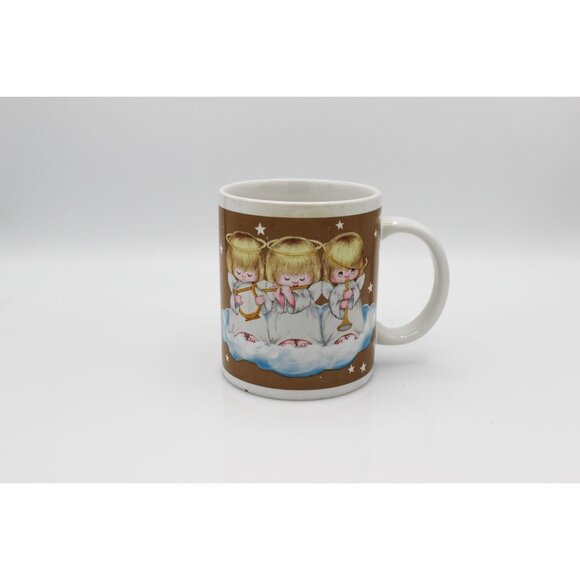 VTG Hallmark Christmas Set Of 2 Musical Angel Trio Coffee Mugs - Picture 4 of 7